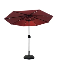 restaurant patio parasol balcony solar led light umbrella