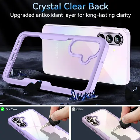 360-градусный чехол для Samsung Galaxy A17 A16 A26 A36 A56 A15 A25 A35 A55 A14 A54 A24 A34 A06 A05 A07 M36 Bult-in Защитная пленка для экрана