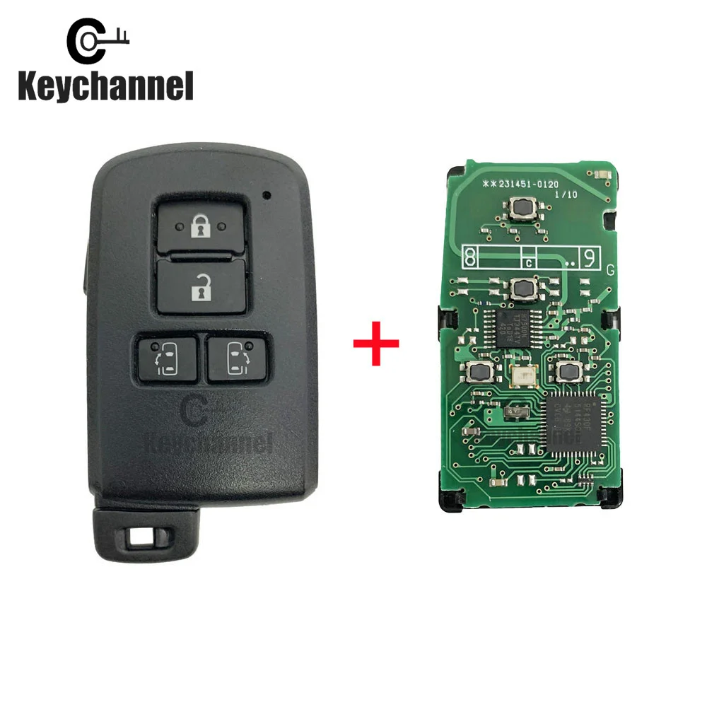 Keychannel 4-кнопочный чип 8A автомобильный бесконтактный брелок 312 5-314 МГц смарт-ключ