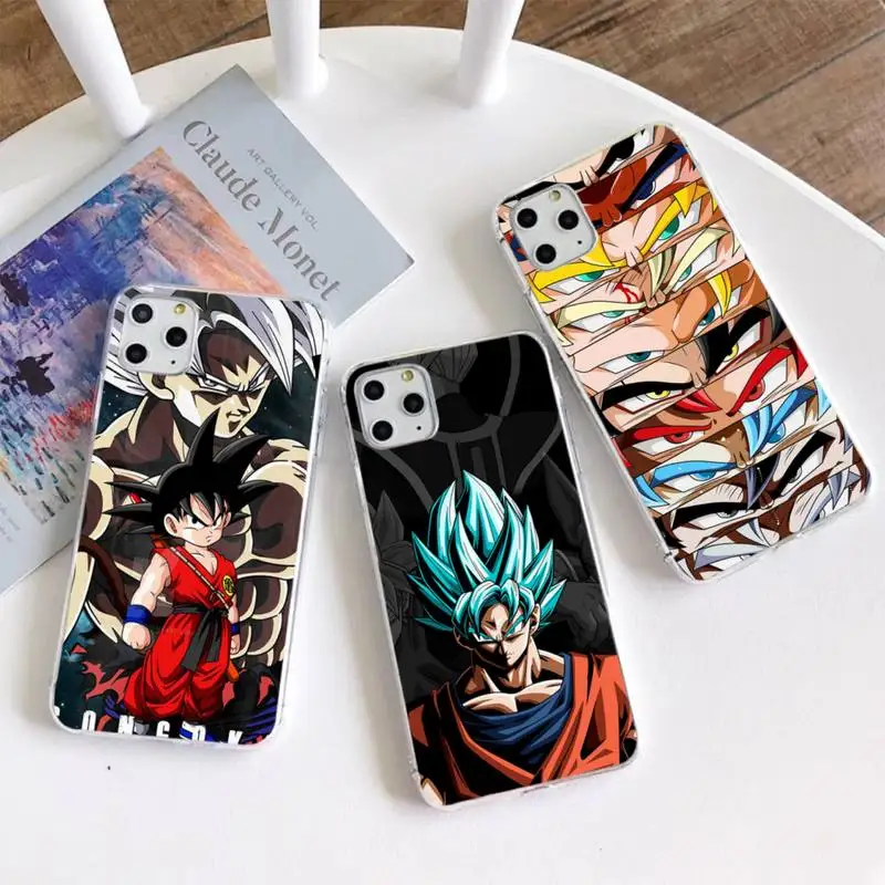 

Anime Dragon Ball Z Son Goku Phone Case For iphone 13 12 11 Pro Mini XS Max 8 7 Plus X SE 2020 XR Silicone Soft cover
