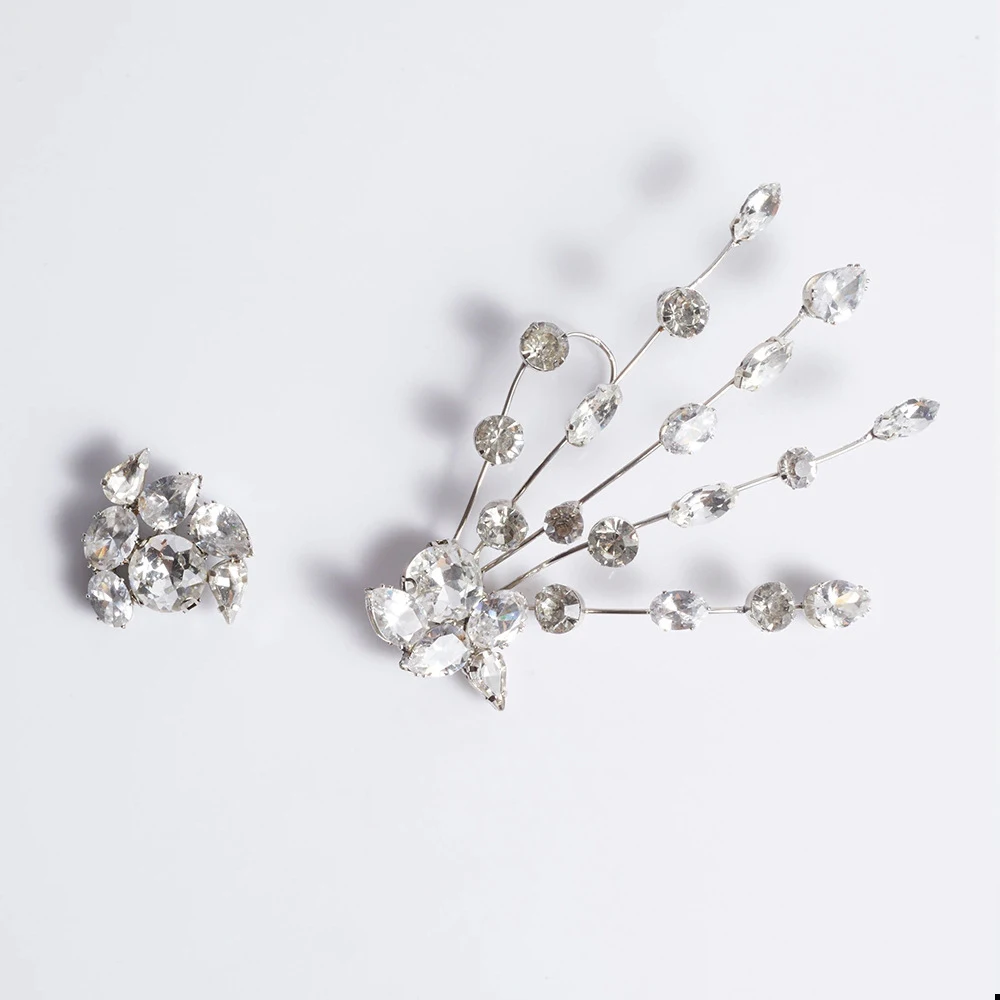 Винтажные дисимметричные серьги с кристаллами кисточки ювелирные изделия для