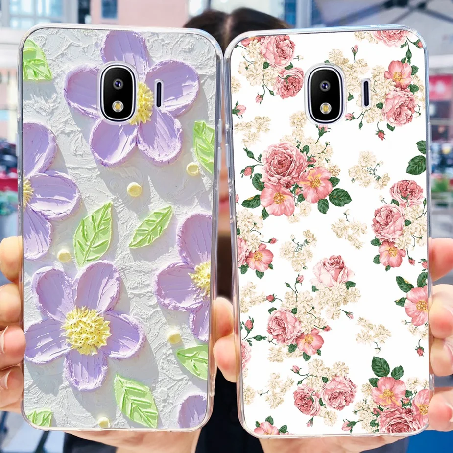 Чехол для Samsung Galaxy J4 2018 роскошный чехол с рисунком мягкий силиконовый Plus +