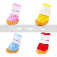 dog net shoes summer breathable small dog sandals for chihuahua teddy dog rain boots soft soled shoes