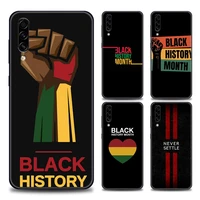 phone case for samsung a10 a20 a30 a30s a40 a50 a60 a70 a80 a90 5g a7 a8 2018 soft silicone coverblack history month 2022 theme