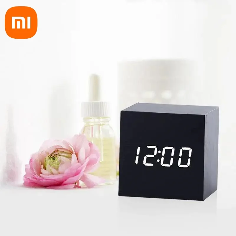 

MIJIA деревянный цифровой будильник