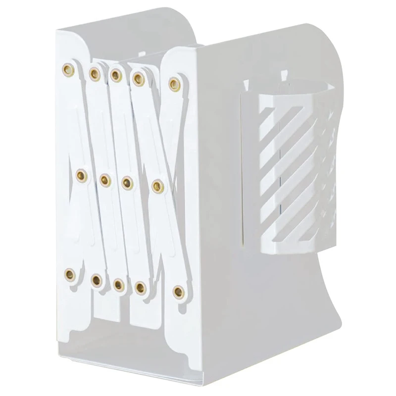 

Desktop Adjustable Bookshelf Expandable Book Binder Metal Creative Telescopic Bookshelf With Detachable Pen Holder