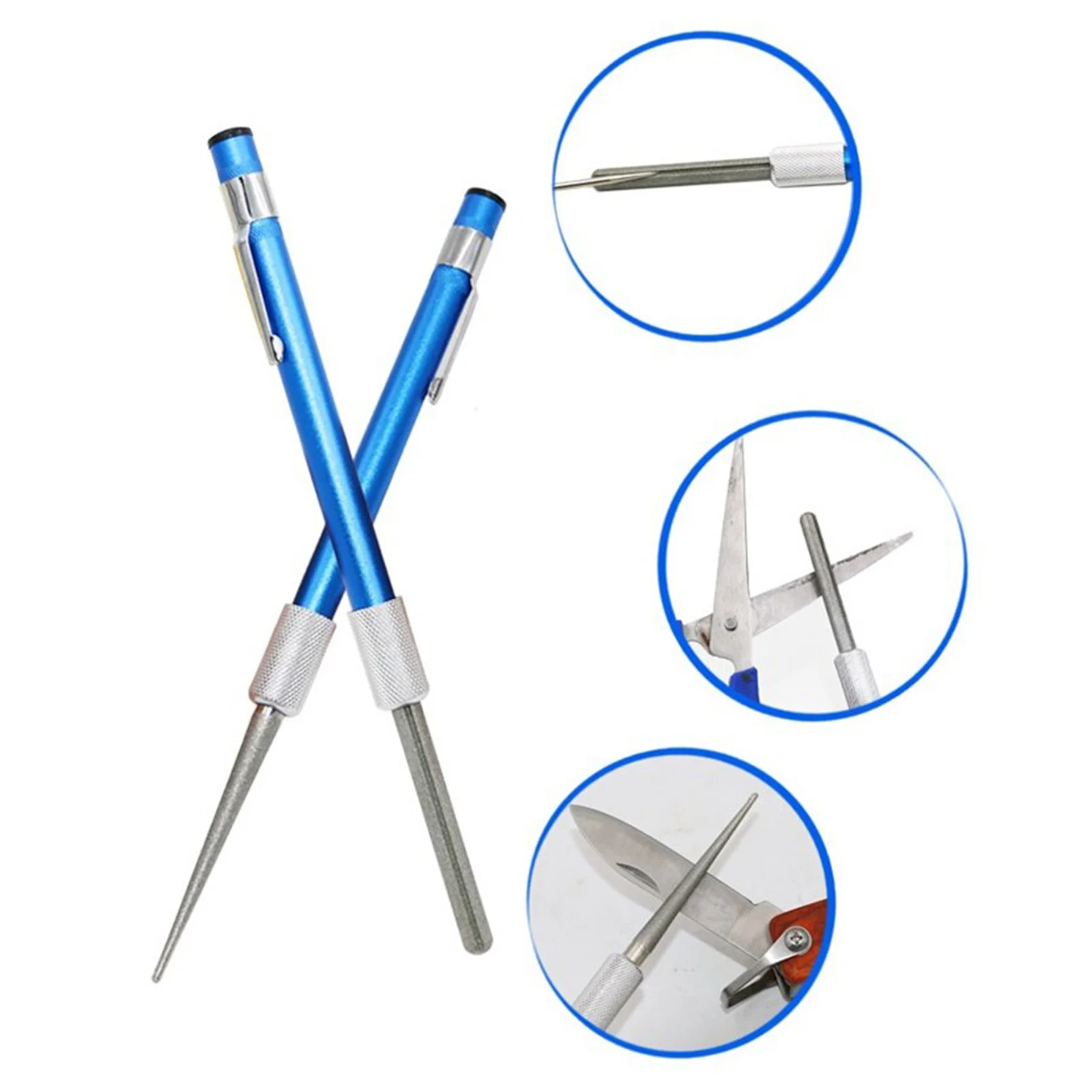 

1 Pc Fishing Hook Sharpener Pen Sharpener High Quality Outdoor Tool Diamond Pen Shaped Knife Sharpener Grindstone Kitchen Tools