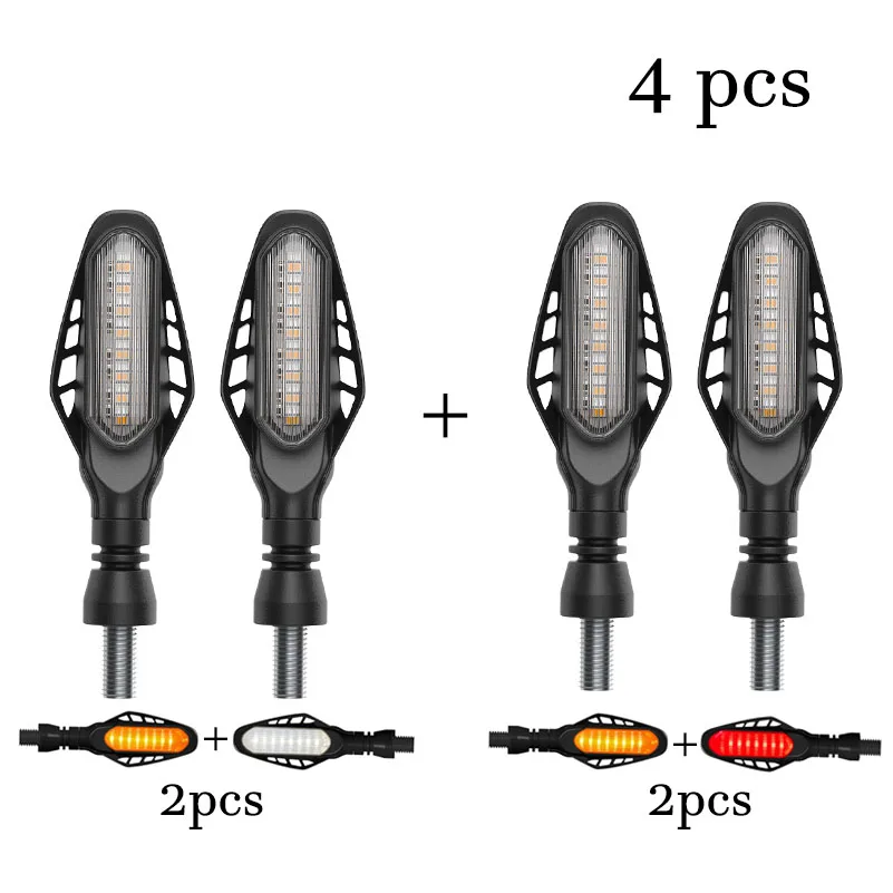 

4 шт./2 шт. 12 светодиодов сигнальные поворотники для мотоцикла гибкие мигающие индикаторы для мотоцикла задние сигнальные лампы для мотоцикла