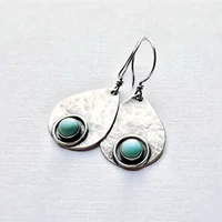 women drop earrings boho wedding jewelry silver color natural stone dangle earrings fashion individuality accessories gifts