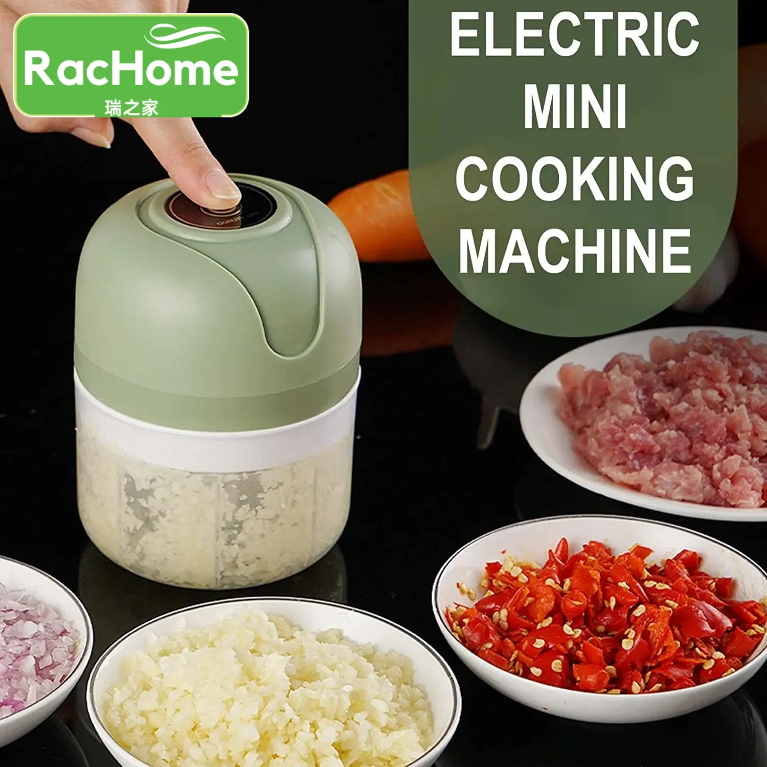 

Chopper Garlic Masher Press Mincer 100ml Mini Usb Charging Garlic Masher Vegetable Chili Meat Grinder