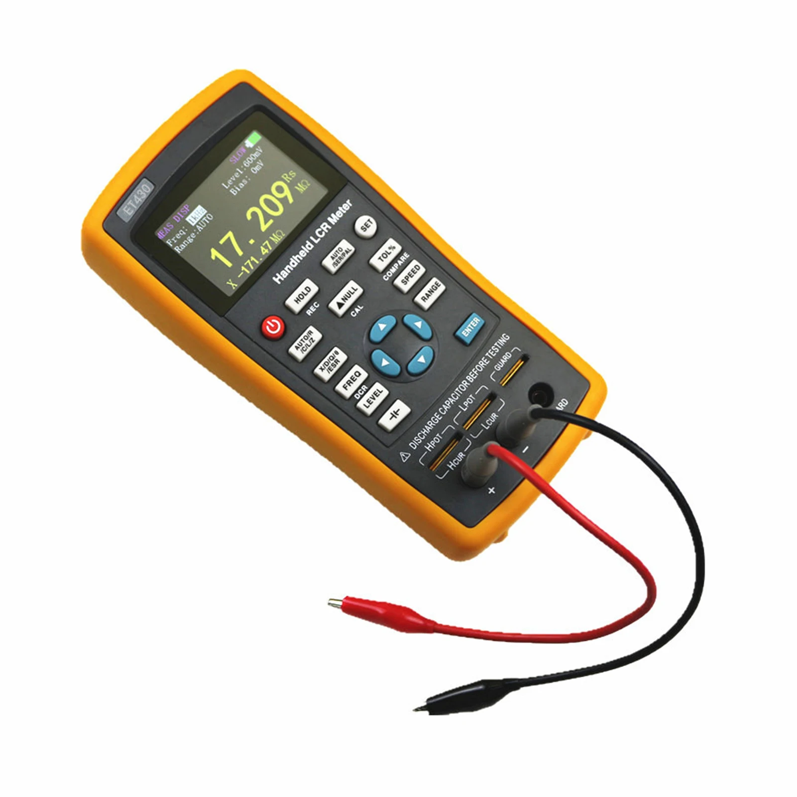 

ET432 Handheld LCR Meter Capacitance Inductance Resistance Meter 100Hz To 100KHz Accuracy 0.20% LCR Digital Bridge Meter