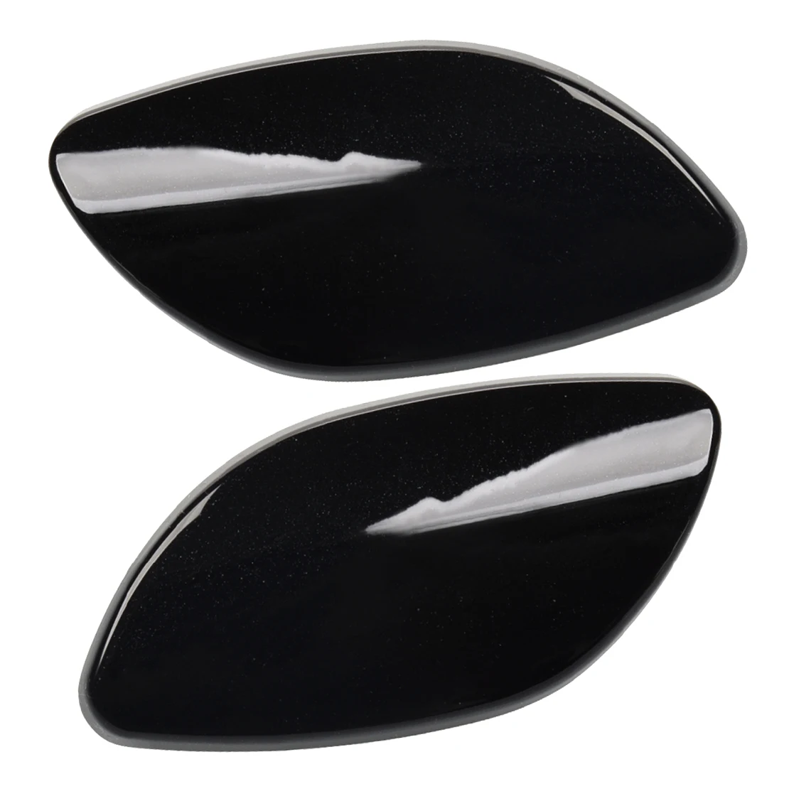 

1 Pair Black Car Front Bumper Headlight Washer Cover Cap Plastic Fit for Volvo S80 2007-2010 2011 2012 2013 39870059 39870060