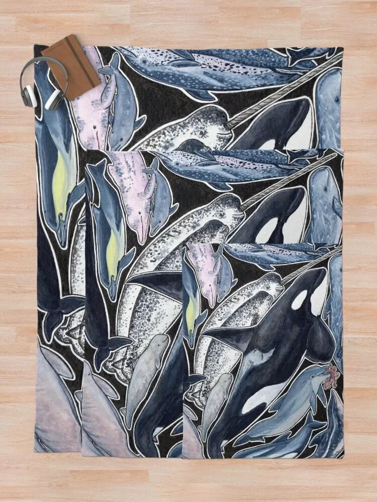 Дельфины оркас белугаза нарвалы и cie Пледы для младенцев тонкие большие