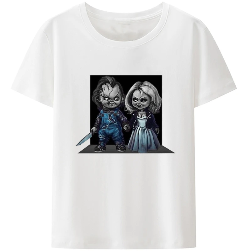 

Horror Movie Chucky Printed T Shirt Men Women Short-sleev Fashion Casual Hip Hop Streetwear Cool Tops Funny Camisetas