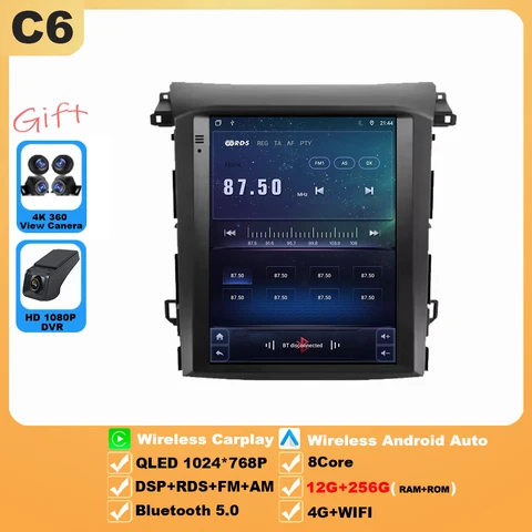9,7-дюймовый автомобильный радиоприемник для Subaru XV Forester 2018-2021 Android 14 Carplay Stereo 2 Din без DVD-плеер GPS-навигация QLED головное устройство