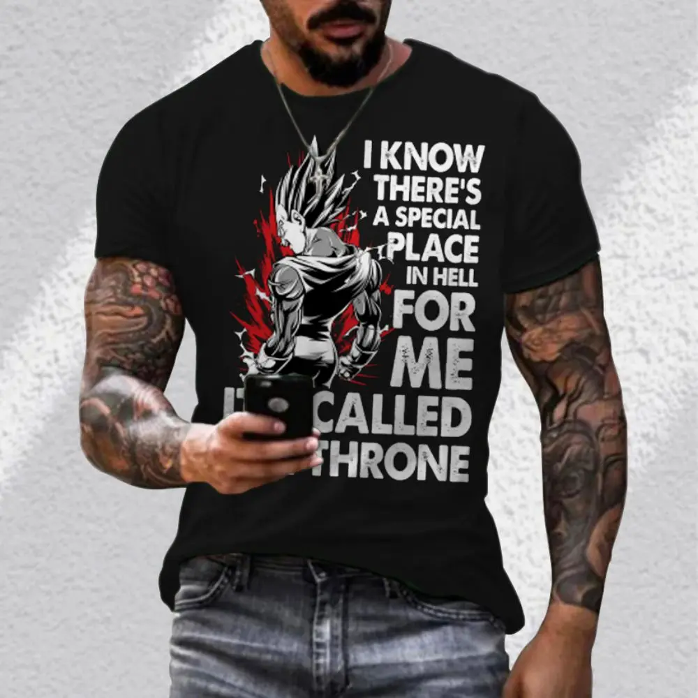 

Dragon Ball Z Streetwear Men Gift Hip Hop T-shirt Harajuku Style Goku T-shirts Men's Clothes Super Saiya Y2k Tops Vegeta 110-6XL