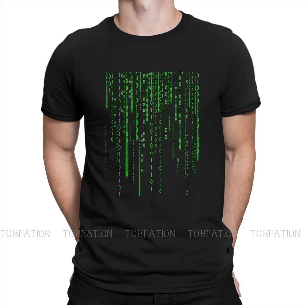 

Code The Matrix Neo Film Tshirt Top Cotton Loose Crewneck Men's Tops Graphic Men T shirt