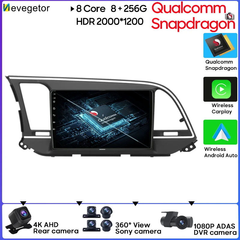 

Android 13 For Hyundai Elantra 6 2016 - 2018 No 2din Car Radio Multimedia Video Player Navigation GPS QLED IPS Wireless Carplay