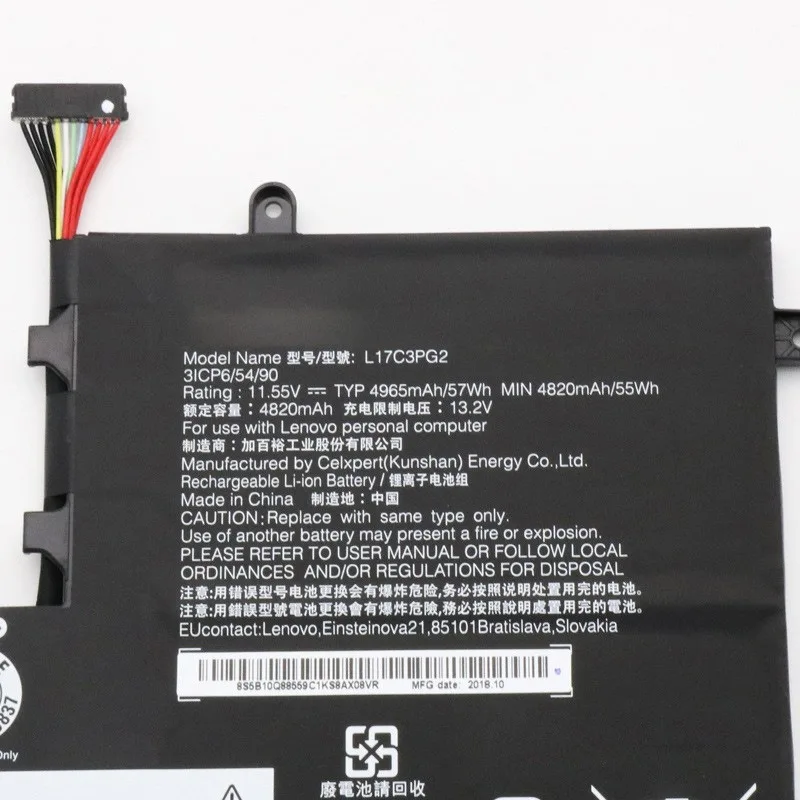 Фото L17C3PG2 5B10S56966 для Lenovo Legion Y7000P Y530 Y730, аккумулятор для ноутбука, высокое качество, сменный аккумулятор большой емкости №3