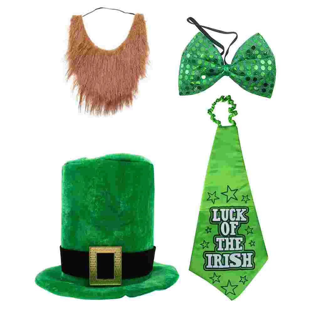 

Facial Gift Set Festive Headdress Props Facial Kit Facial Beard Gifts Set Leprechaun Facial Hair Face Festival Hat