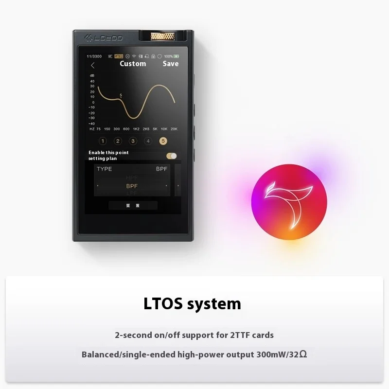 Фото LOTOO PAW 6000 плеер портативный MP3 Xiaomoju плеер Bluetooth музыка HiFi, декодер прослушивания музыки, сенсорный экран, воспроизведение 16 часов №5