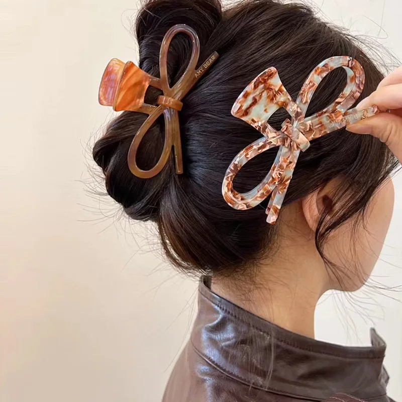 

New Women Acetate Hair Claws Hairpin Girls Elegant ponytail Hair clips Crab Barrette Headwear Summer Fashion Hair Accessories