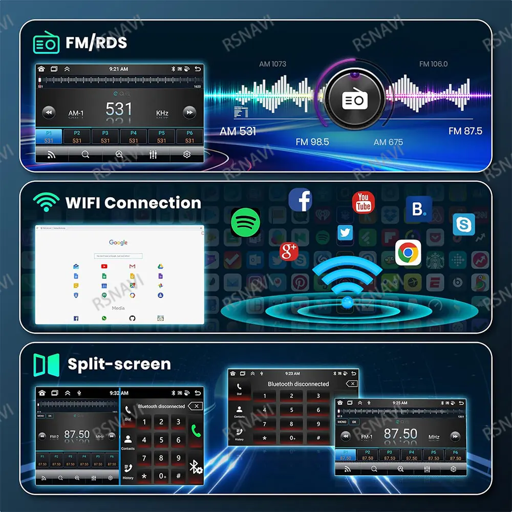 Фото Автомобильный радиоприемник Android 15 для Toyota Tundra XK50 2007 2008 2009 2010-2013 WIFI+ 4G LTE Snapdragon RDS Wireless Qualcomm NO 2DIN IPS №5