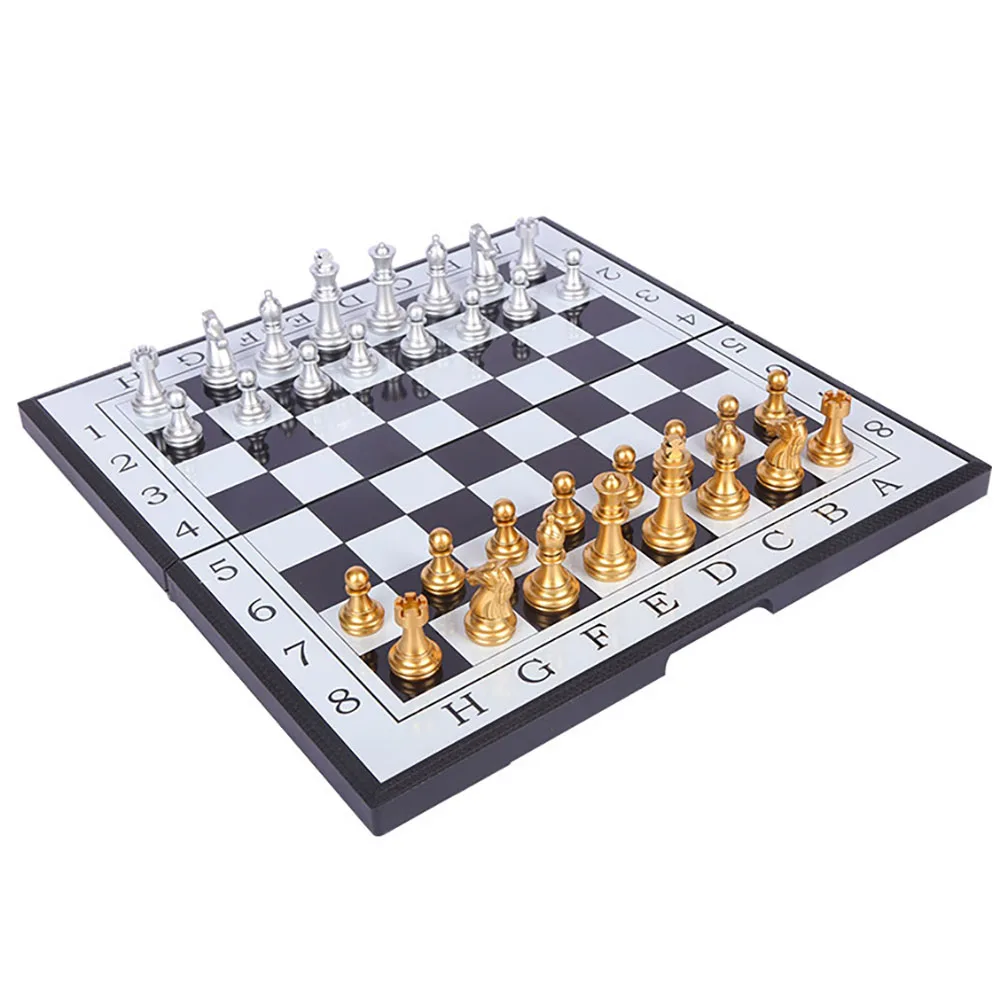 

International Chess Folding Magnetic Plastic Chessboard Board Game Portable Kid Toy Portable