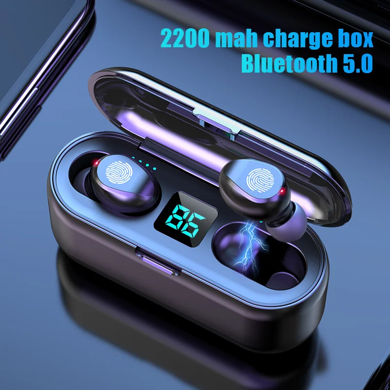 

TWS Bluetooth Earphones with Microphone Touch Control Wireless Headphones HIFI Mini In-ear Earbuds Sport Running Heasets HD Call