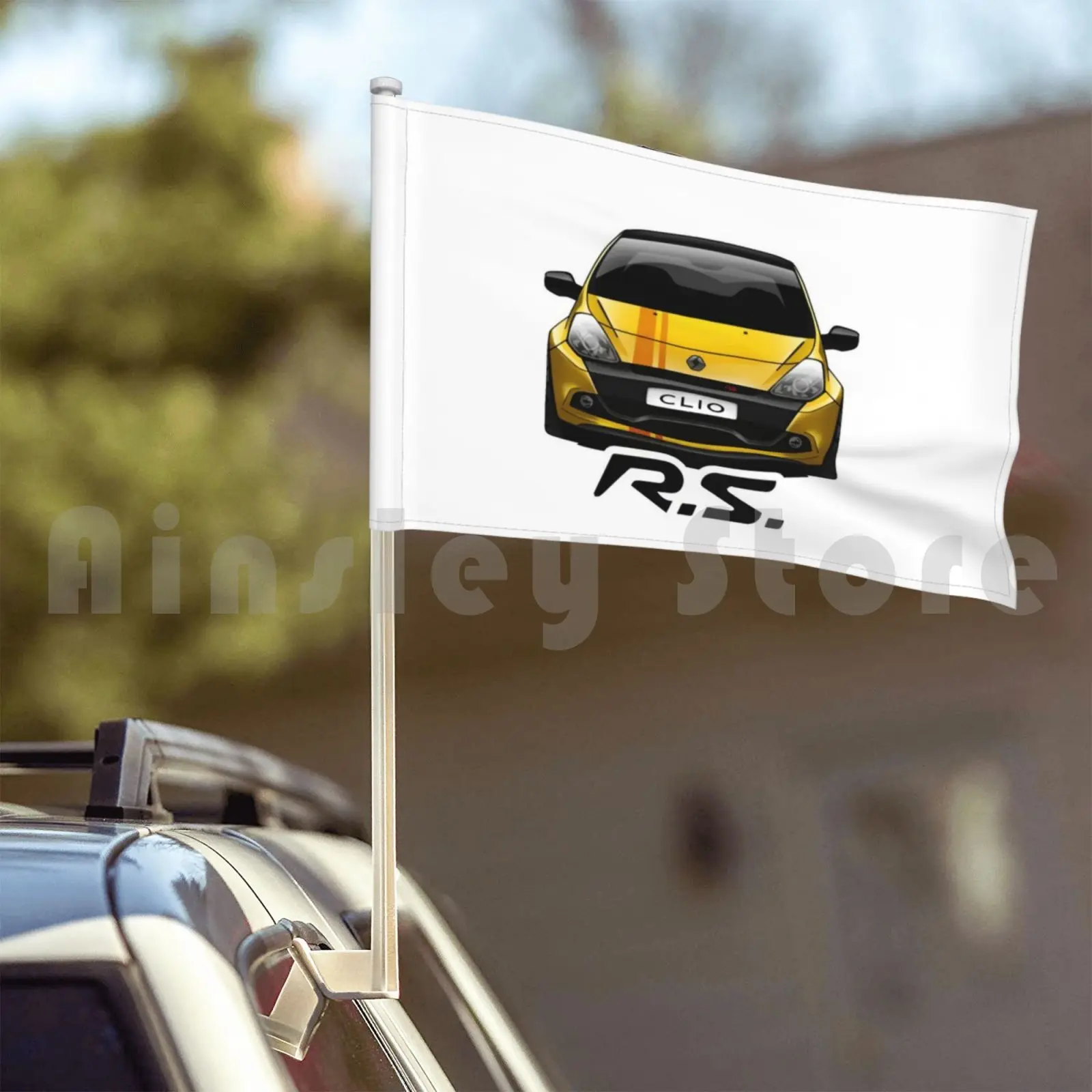 Clio Rs 3 дизайн 2020 Открытый Декор флаг автомобиль Clio3 спортивный 2021