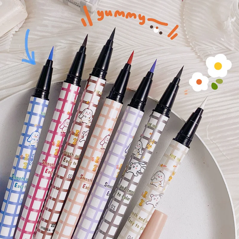 Colorful Colorful Eyeliner Non-smudging, Sweat-proof Makeup-holding Novice Beginner Color Eyeliner Liquid Pen косметика