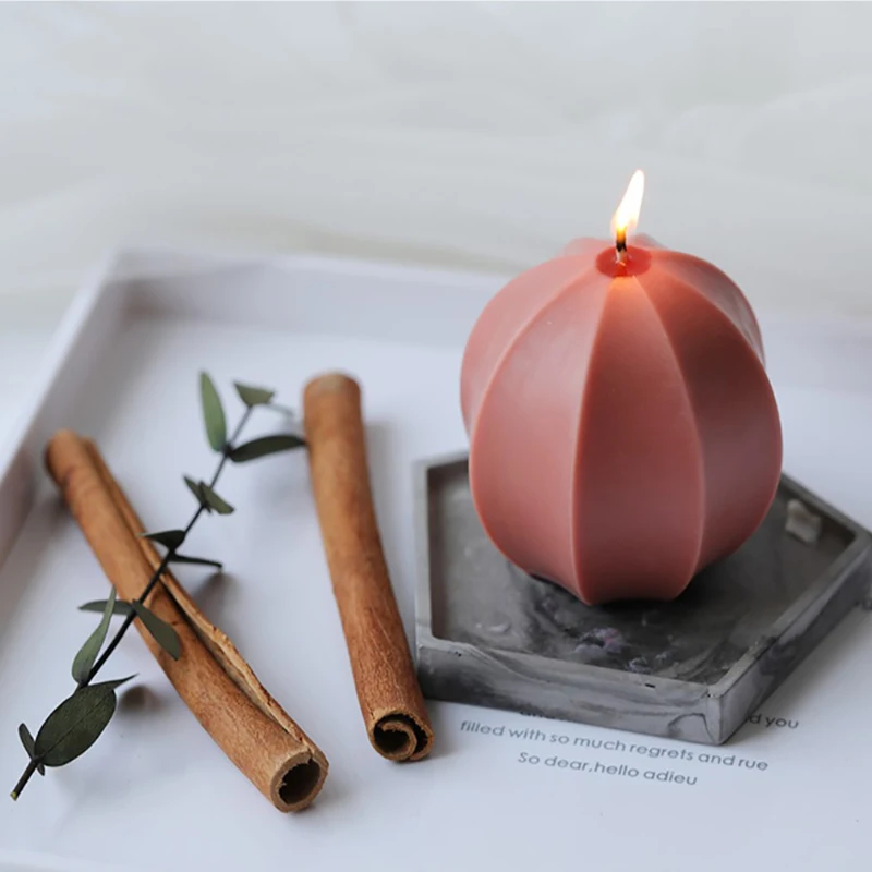 

Silicone Candle Making Mold Geometric 3D Shape Resin Epoxy DIY Mould Form Candle Pear-shaped Making Wax Mold Home Decorations