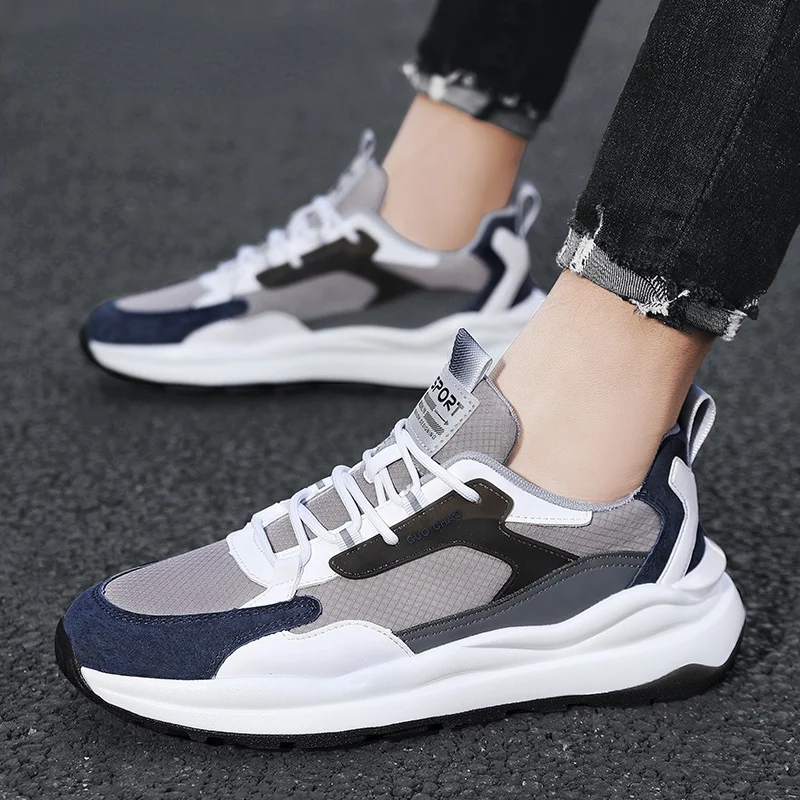 

Abhoth Spring/Autumn Fashion Men Casual Shoes Mesh Lightweight Breathable Shoes Rubber Sole Wear-resistant Outdoor Men Sneakers