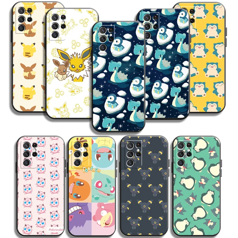 

Pokemon Pikachu Phone Cases For Samsung Galaxy A31 A32 A51 A71 A52 A72 4G 5G A11 A21S A20 A22 4G Soft TPU Carcasa Back Cover