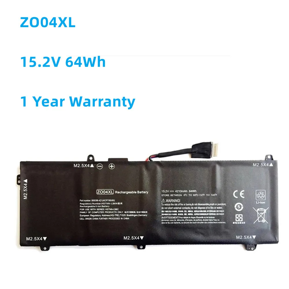 

15.2V 64Wh ZO04XL Laptop Battery For HP ZBook Studio G3 G4 808396-421 808450-001 HSTNN-CS8C HSTNN-C88C HSTNN-LB6W ZO04