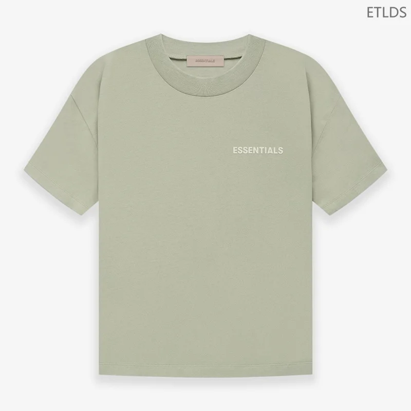 

New Men's Summer Essentials 1:1 T-shirt Flocking logo 100% Cotton Tees High Street hip hop Loose Unisex Oversize Short Sleeve