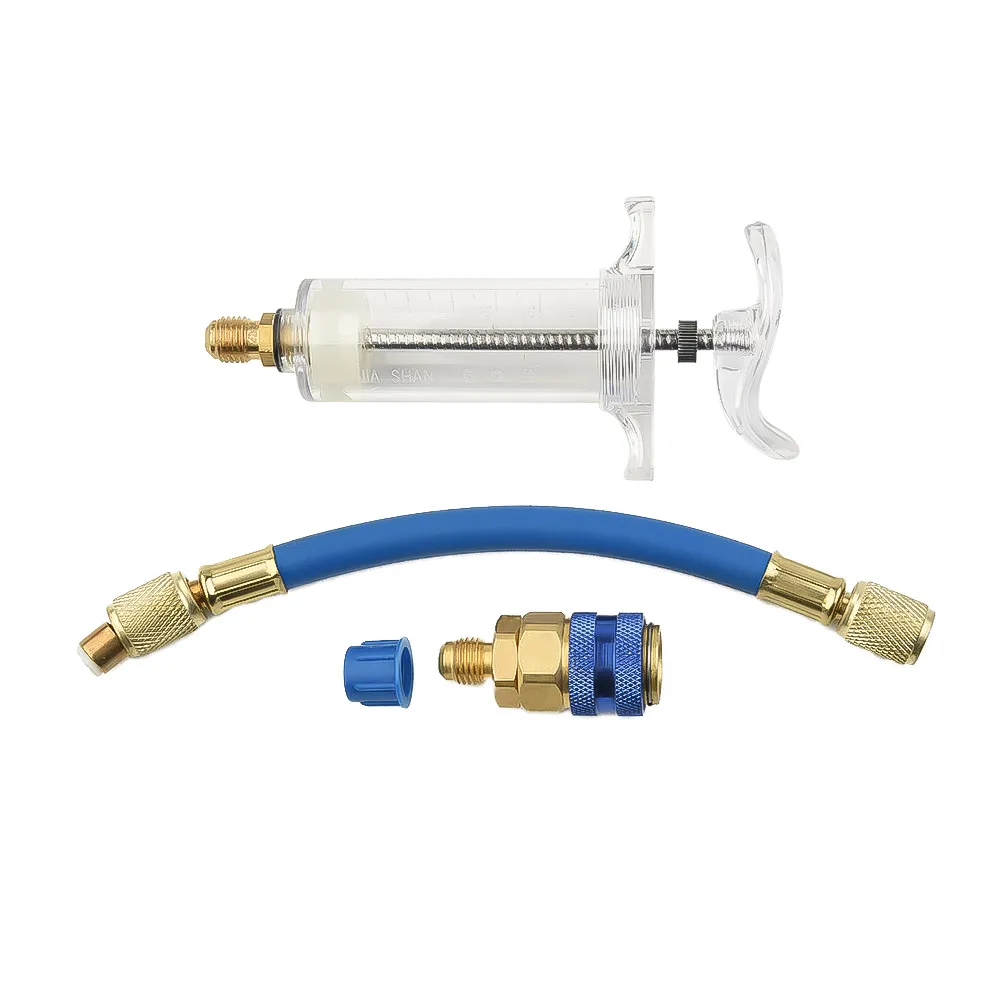 

Oil/Dye Injector 30Ml 1 Oz With Low Side Straight-Post Quick Joint 1/4 Inch SAE X4T7 For AC/HVAC Car Accessories