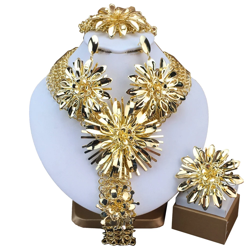 Новый модный трендовый Женский комплект ювелирных изделий бразильское