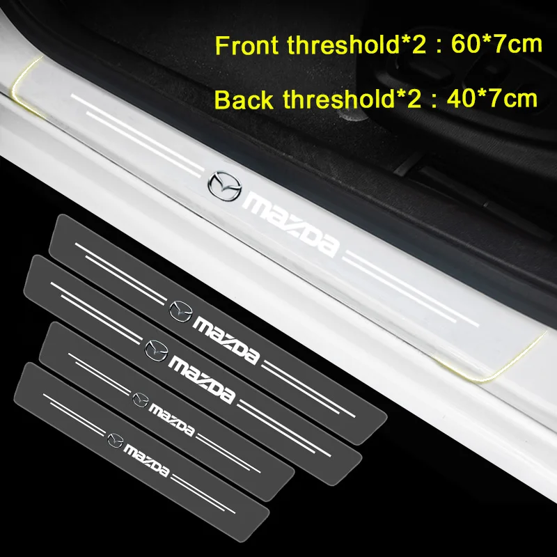 

Прозрачная наклейка на автомобиль, наклейка на порог против царапин для Mazda 3 RX8 RX7 MX3 Axela 6 Atenza MX5 CX9 CX5 CX7 323 626, украшение