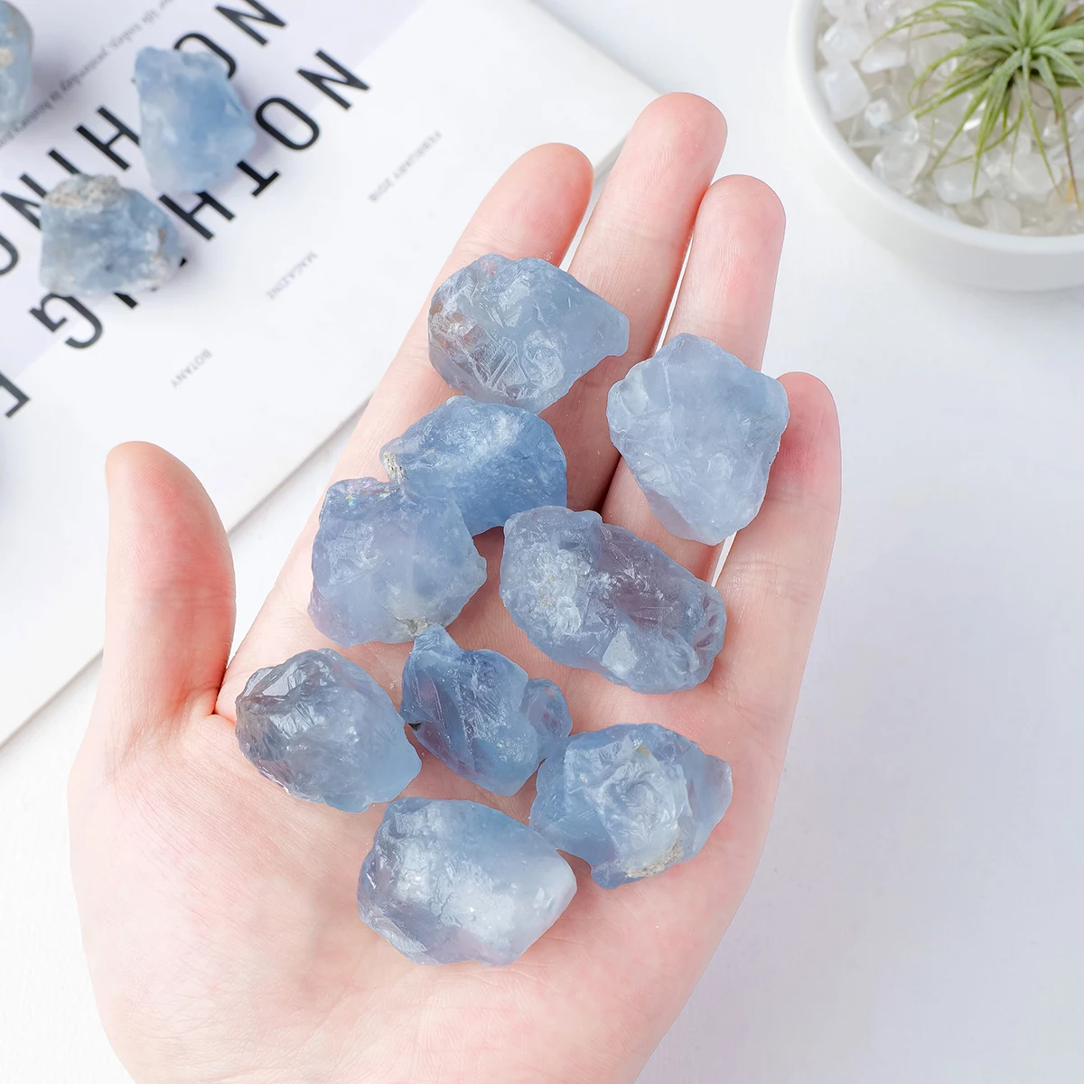 

Необработанный голубой целестит Runyangshi 50г