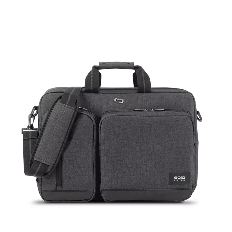 

Solo Duane Laptop Briefcase to Backpack Hybrid, Black