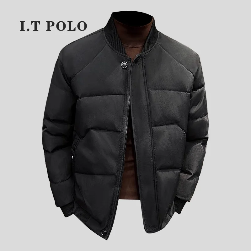 I. Мужская пуховая куртка T-Polo ~ с Бейсбольным воротником новинка осень-зима 2023
