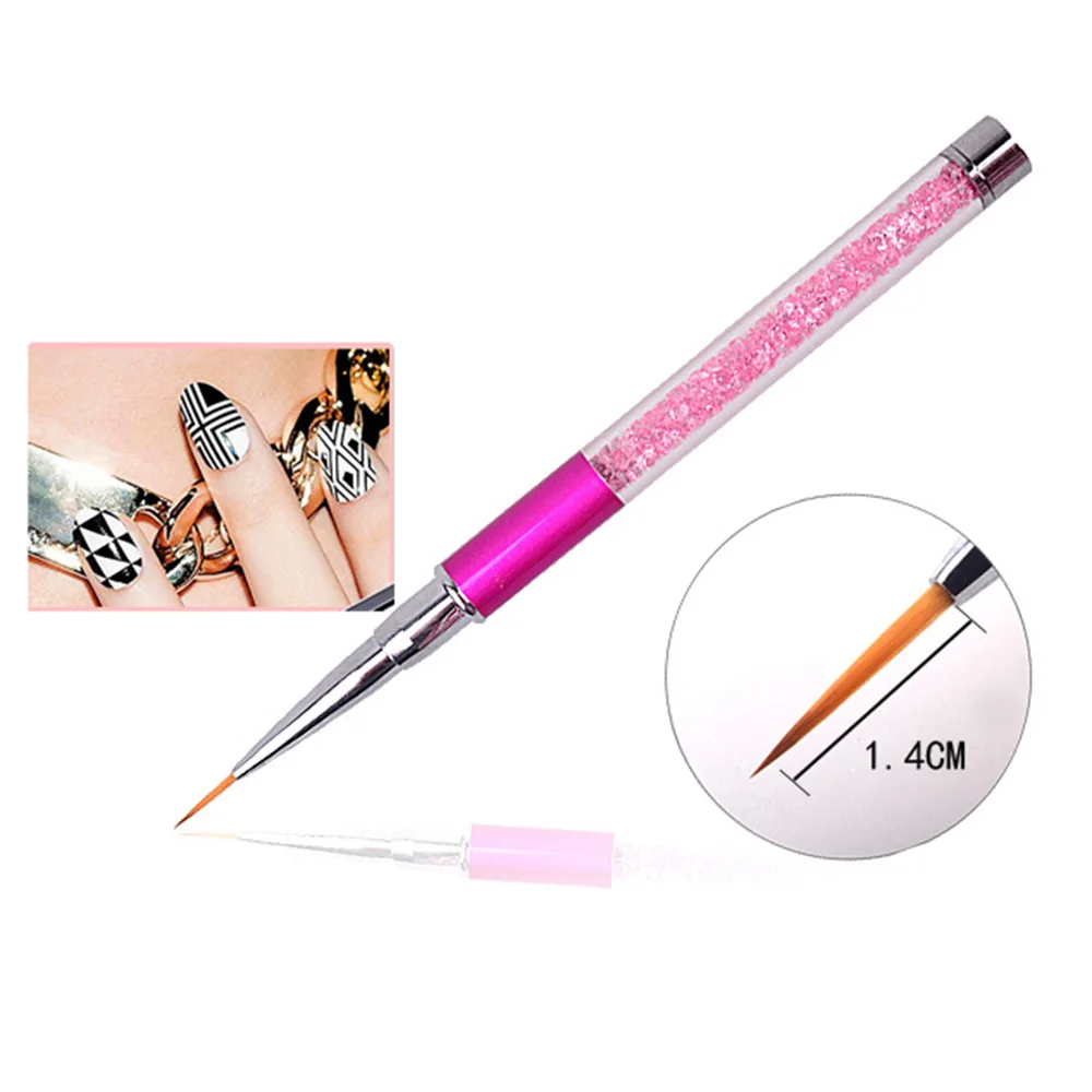 

ELECOOL кисть для дизайна ногтей с крышкой, 1 шт., акриловая искусственная кисть для рисования, ручка для рисования, для творчества, для полировки ногтей