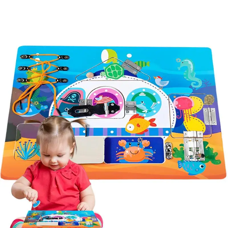 

DIY Wood Sensory Activity Boards Accessory Early Education Toy For Nursery Children Locks Busy Boards Parts Educational Toys