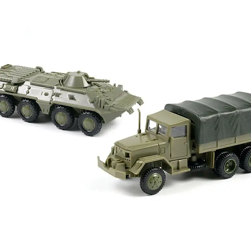 1:72 M35 Camion Soviétique BTR 80 Véhicule Blindé À Roues En Caoutchouc Montage sans Militaire