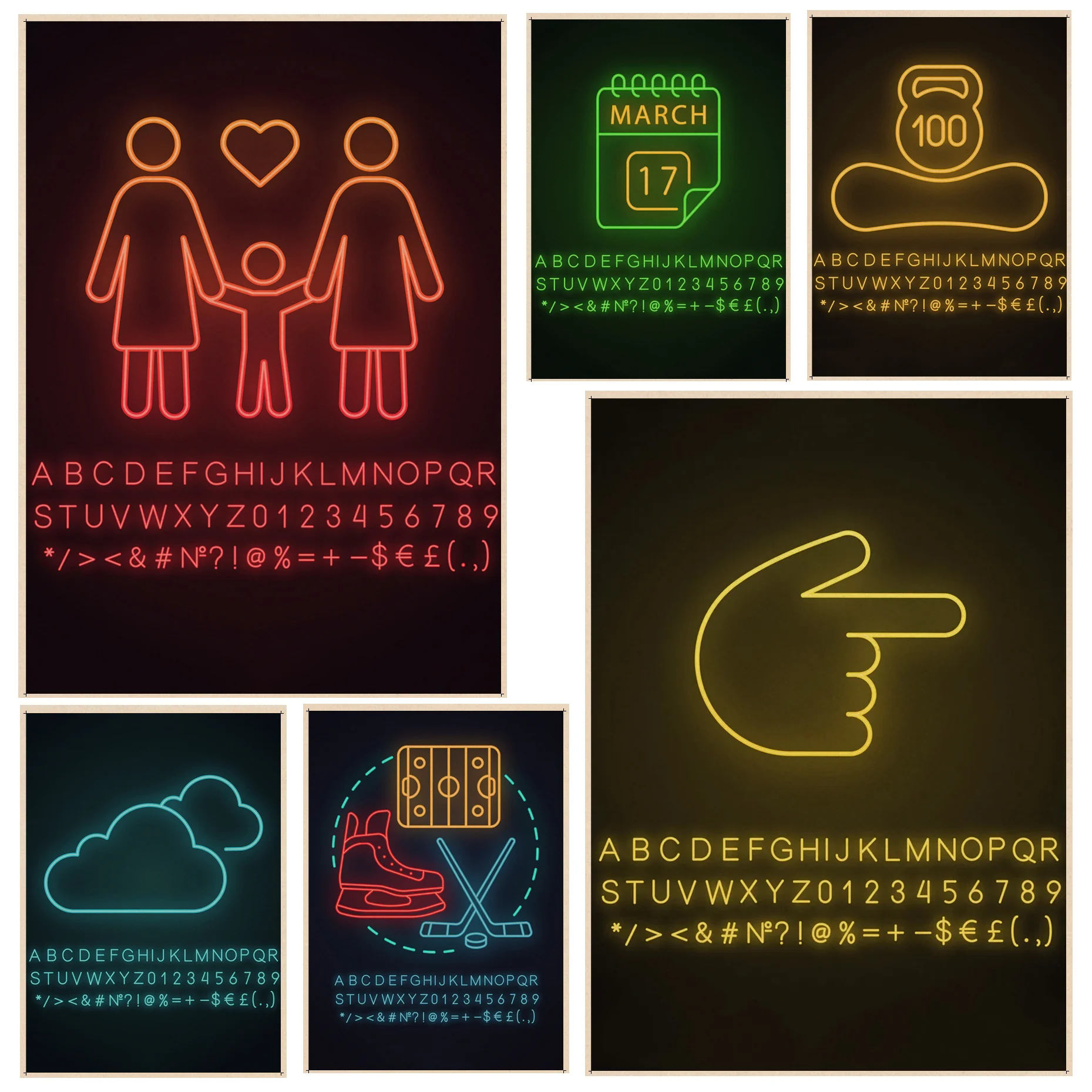 

Numbers Colorful Gradient Minimalist Good Quality Prints And Posters Kraft Paper Sticker Home Bar Cafe Nordic Home Decor