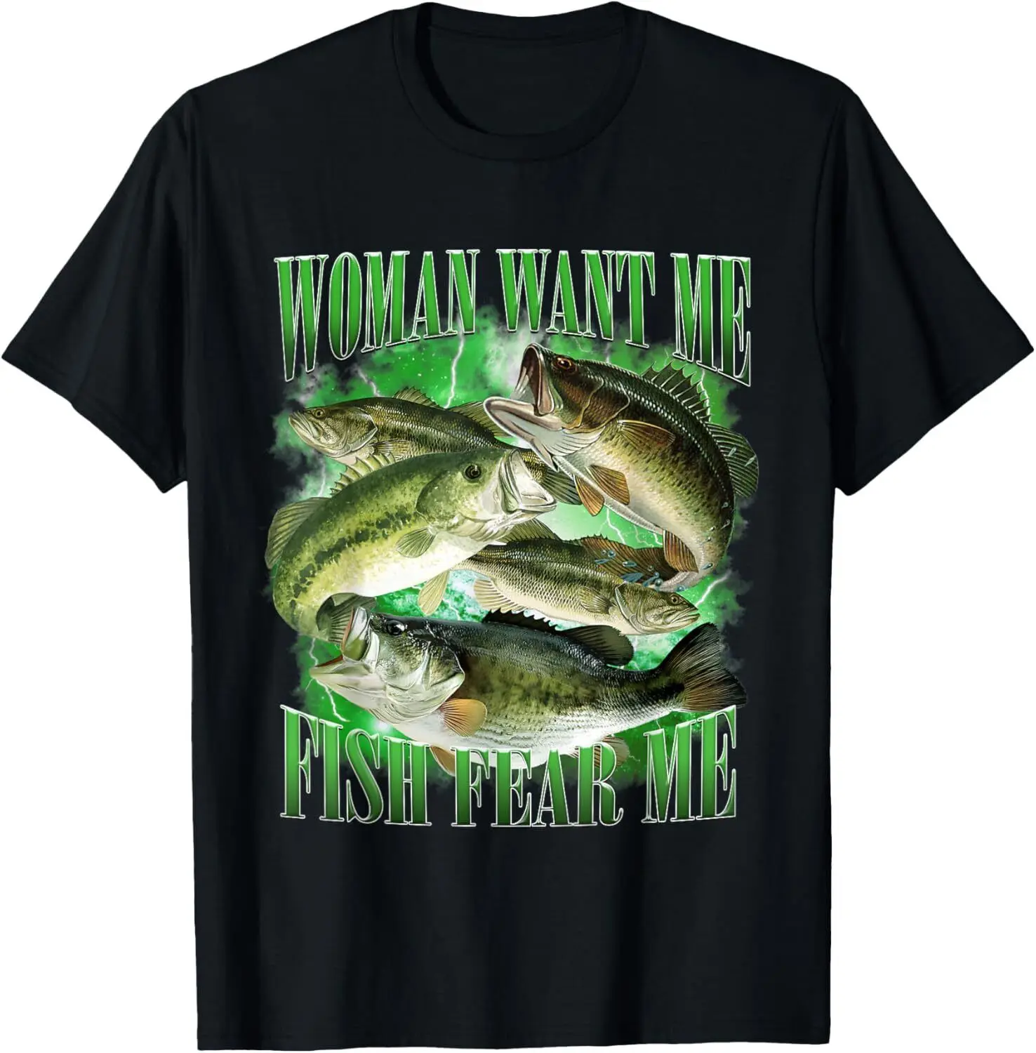 Винтажная женская футболка Want Me Fish Bass Fear Funny Lover Fishing T-Shirt