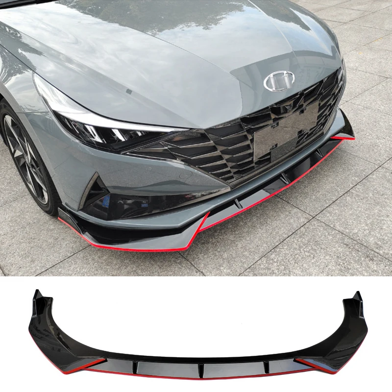 Front Bumper Splitter for Hyundai Elantra CN7 2020 2021 Lip Diffuser Spoiler Skirt Body Kit Decorative Strip Shovel