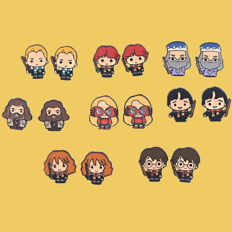 

Magic Movie Studs Earrings For Women Stainless Steel Piercing Korea Earrings Enamel Jewelry Wholesale