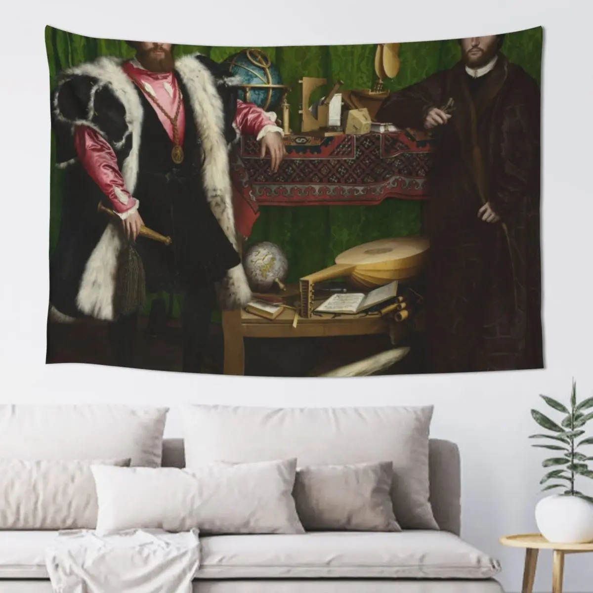 The Ambassadors - Гобелен Hans Holbein the Younger декор для ванной комнаты ковер настенное